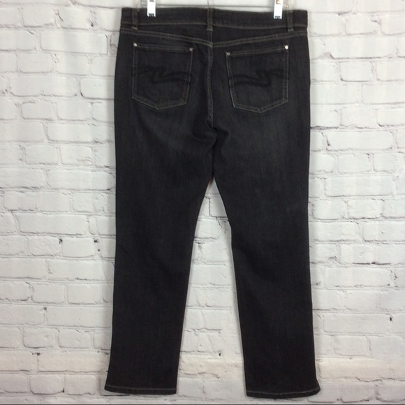White House Black Market Noir Crop Jean Black Sz10 - Picture 2 of 6